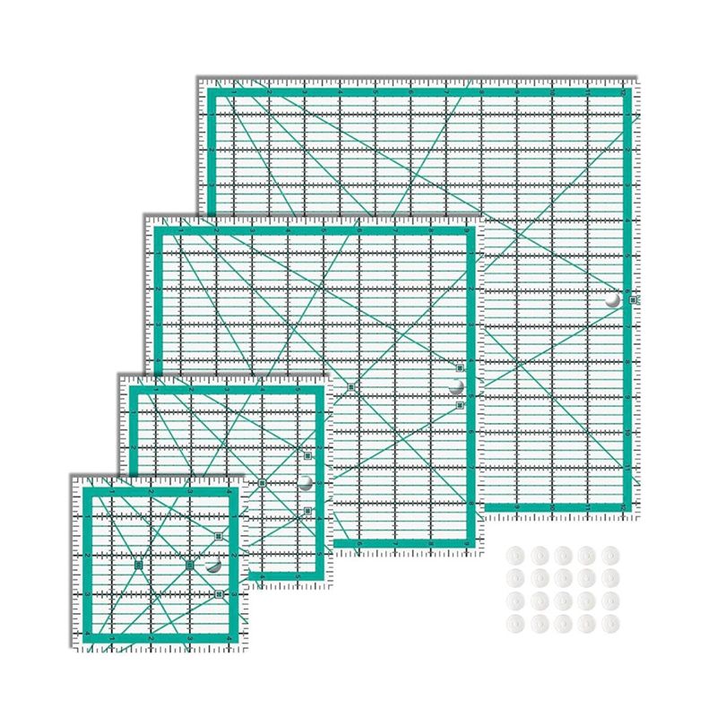 AEE4-キルティング定規、4つの正方形キルティングテンプレ - Quilting Ruler Square のレビューと価格