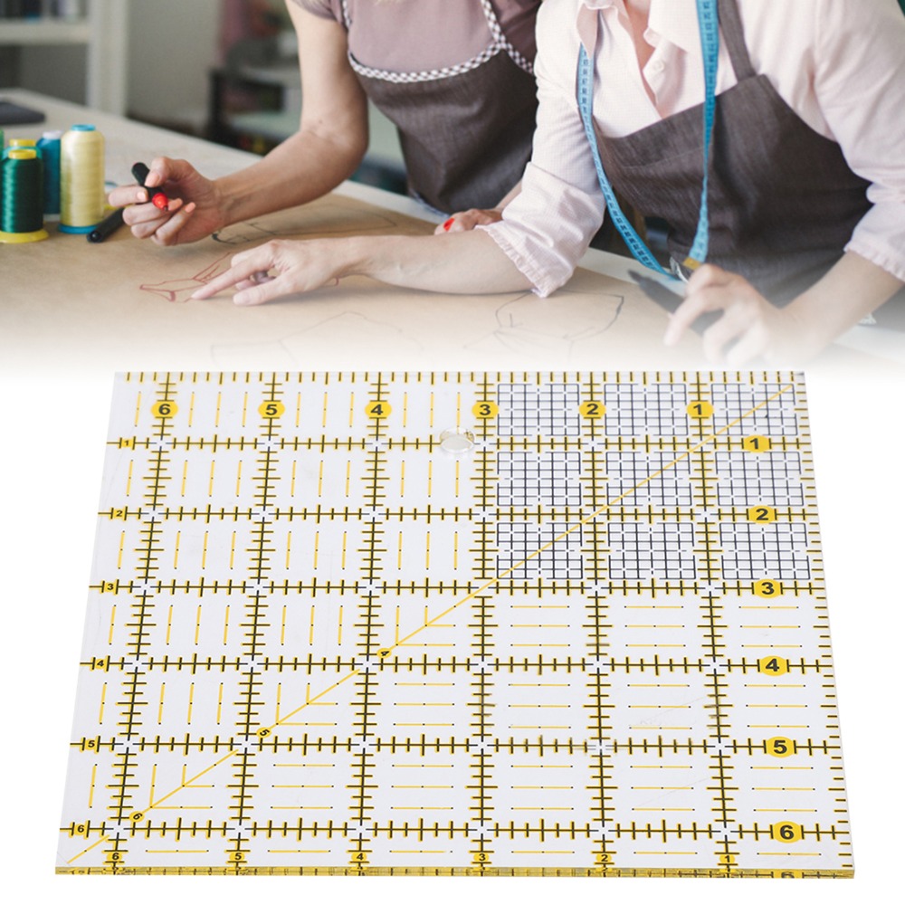 耐久性のある6.5x6.5インチの正方形キルティング定規透明 - Quilting Ruler Square のレビューと価格