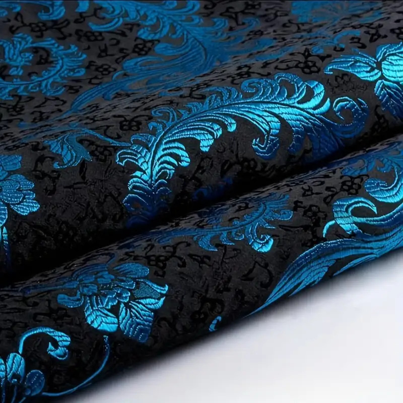 3Dブルーフェニックステールブロケード生地 — 衣類、DIY - Sewing Cloth のレビューと価格