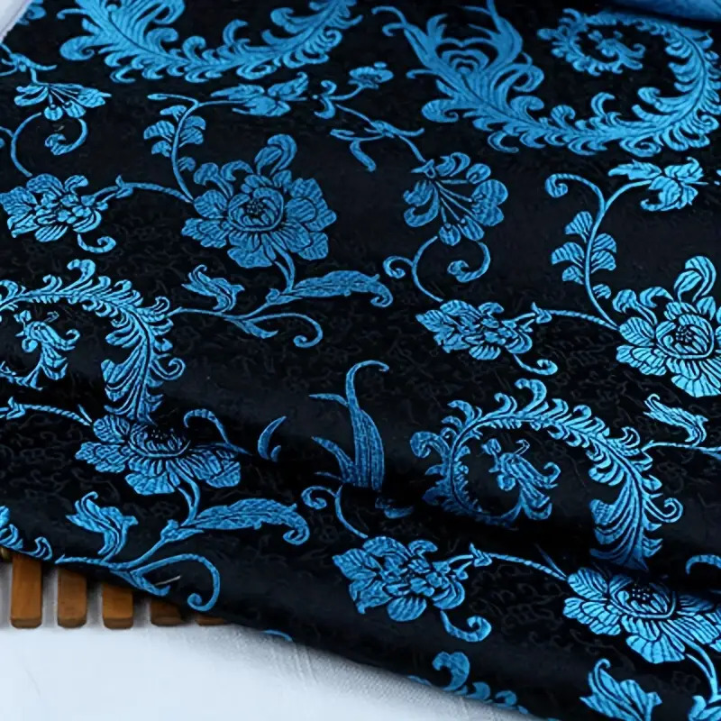 3Dブルーフェニックステールブロケード生地 — 衣類、DIY - Sewing Cloth のレビューと価格