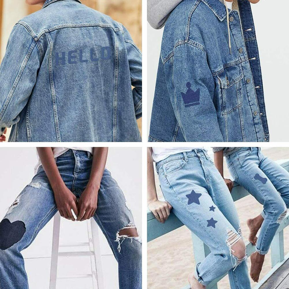 20 個デニムカットピースアイアン上の生地パッチ DIY 長 - Velcro Sew On のレビューと価格