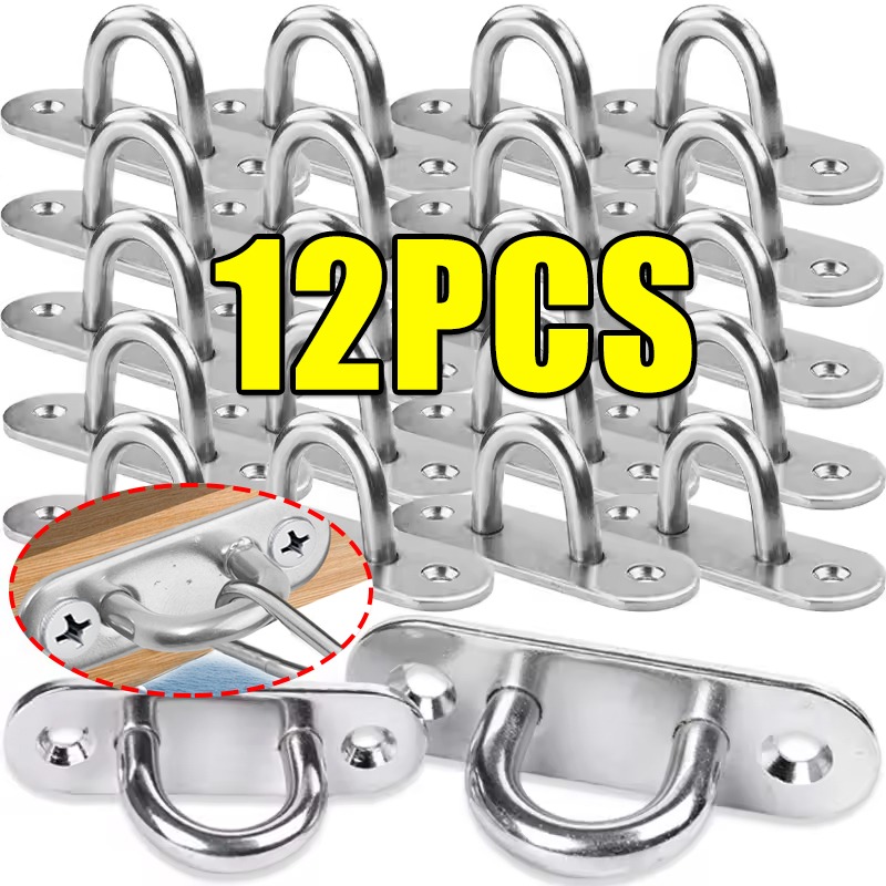 ステンレス製オーバルフック、頑丈な壁掛けU字型ハンガーリング - Hook Eye Fastener のレビューと価格