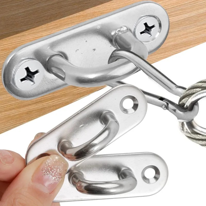 ステンレス製オーバルフック、頑丈な壁掛けU字型ハンガーリング - Hook Eye Fastener のレビューと価格
