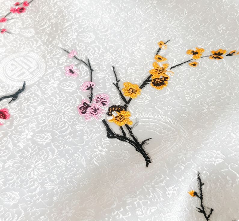 白梅ファッションジャカード糸染め生地、ドレス、寝具、バッグ、 - Sewing Cloth のレビューと価格