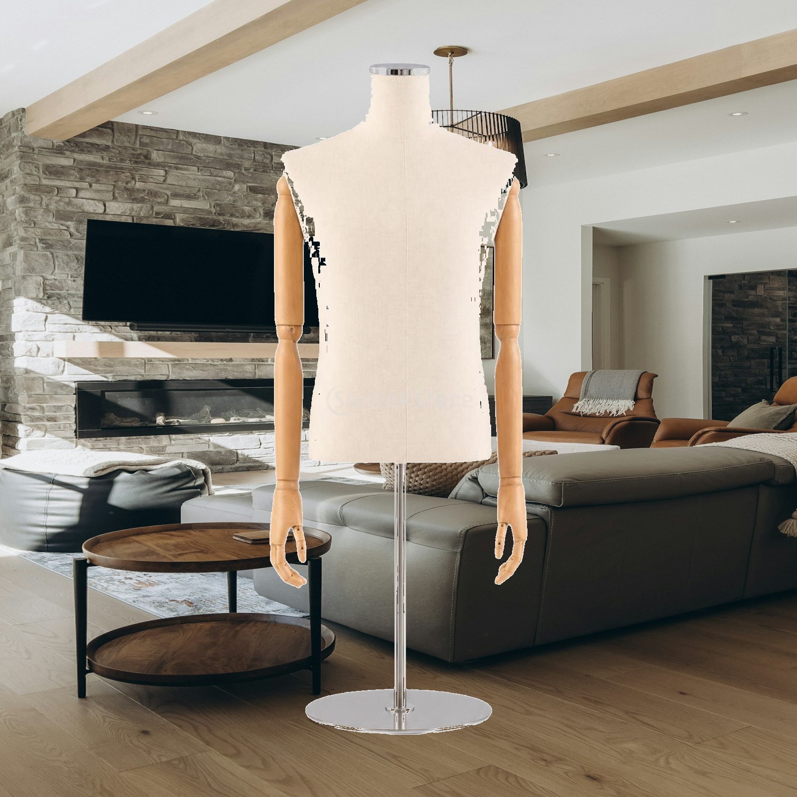 男性半身マネキン 布張り紳士服ディスプレイトルソー ドレスフ - Dress Form Mannequin のレビューと価格