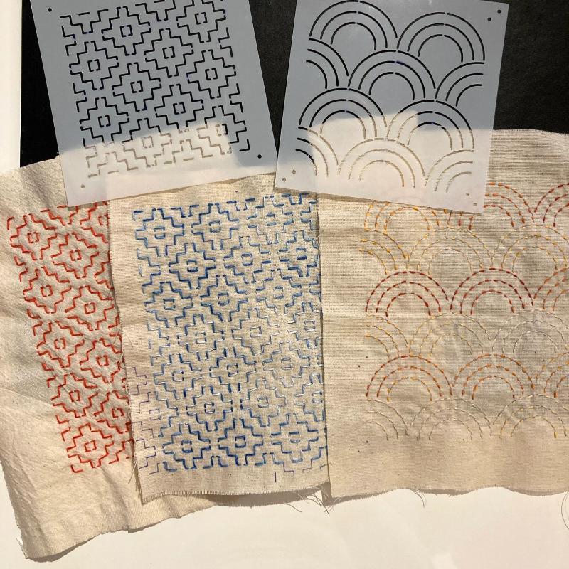 刺繍ステンシルテンプレートセット サシコ 再利用可能な手芸パ - Textile Sewing Patterns のレビューと価格