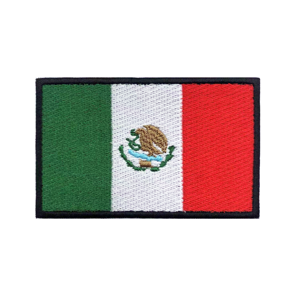 Mexican Flag-刺embroideredバッジ付き - Velcro Sew On のレビューと価格