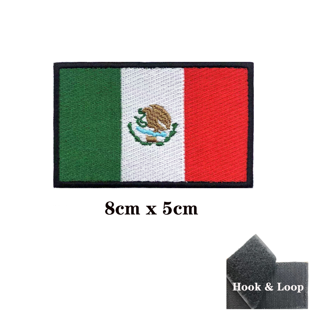 Mexican Flag-刺embroideredバッジ付き - Velcro Sew On のレビューと価格