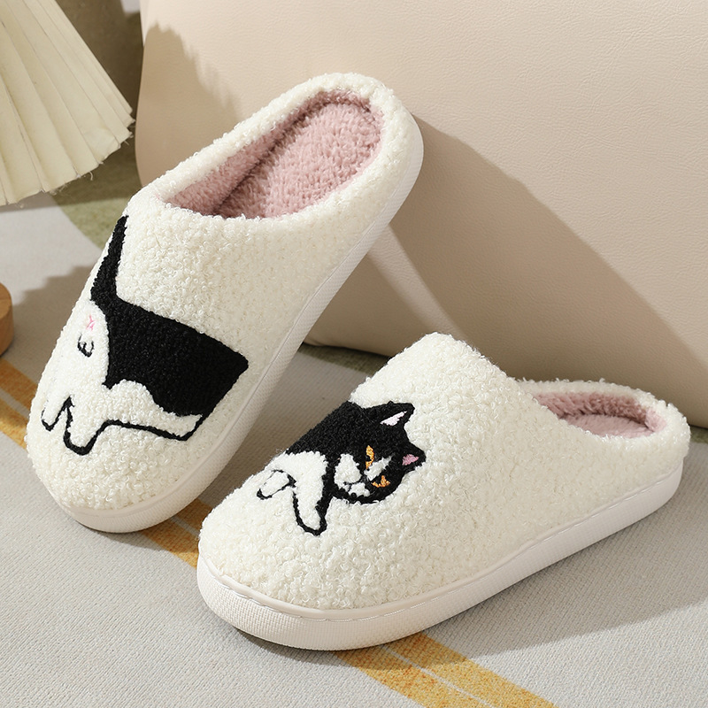 冬用プラッシュキュートダックスフンド刺繍ホームスリッパ レデ - Sewing Cloth のレビューと価格