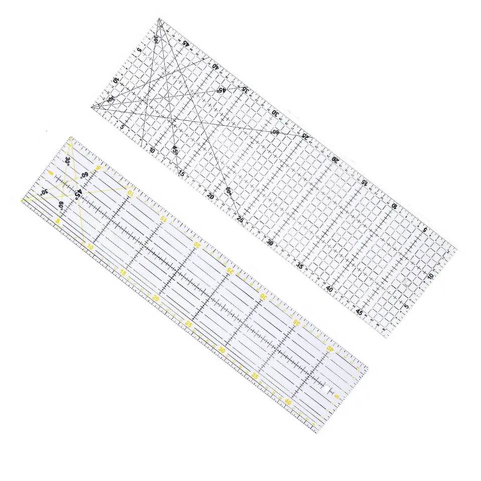 Fenrryマルチサイズアクリルパッチワーク定規透明描画定規 - Sewing Gauge Ruler のレビューと価格